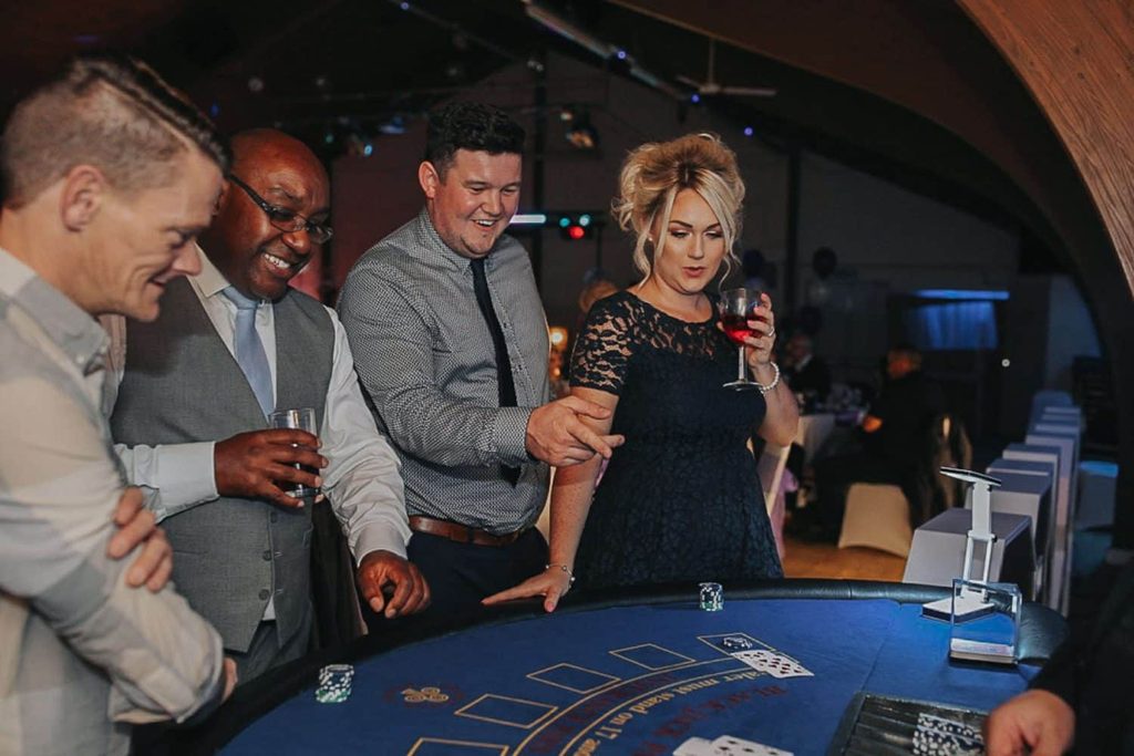 Players at a blackjack table