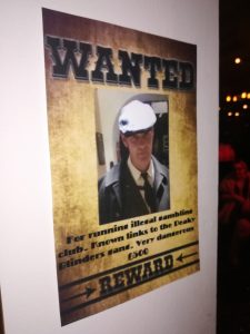 Peaky Blinders style wanted poster prop