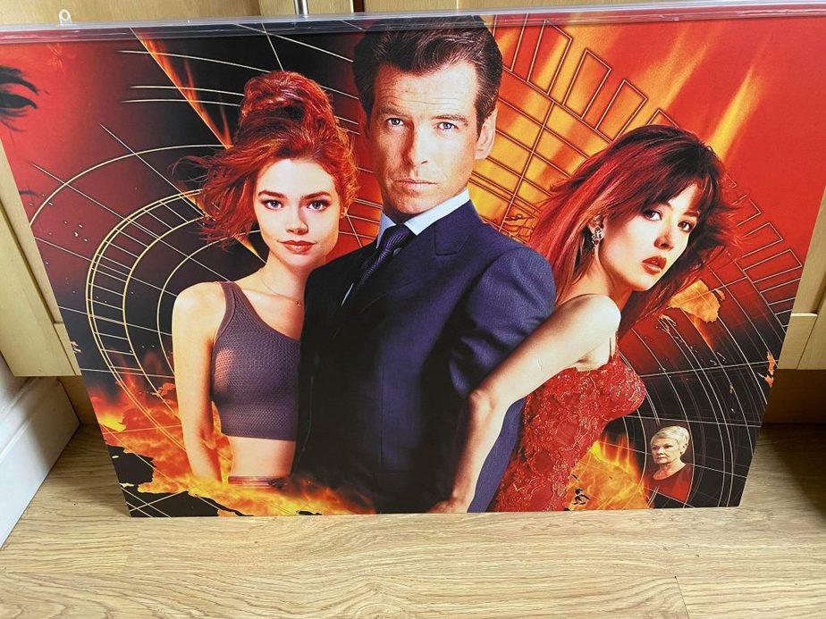 Bond artwork on display at an event