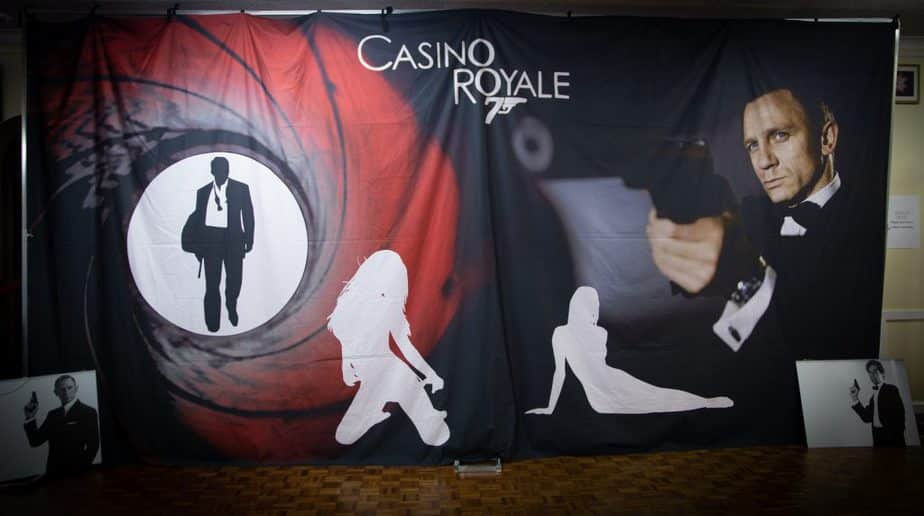 Our 6 metre wide Casino Royale backdrop