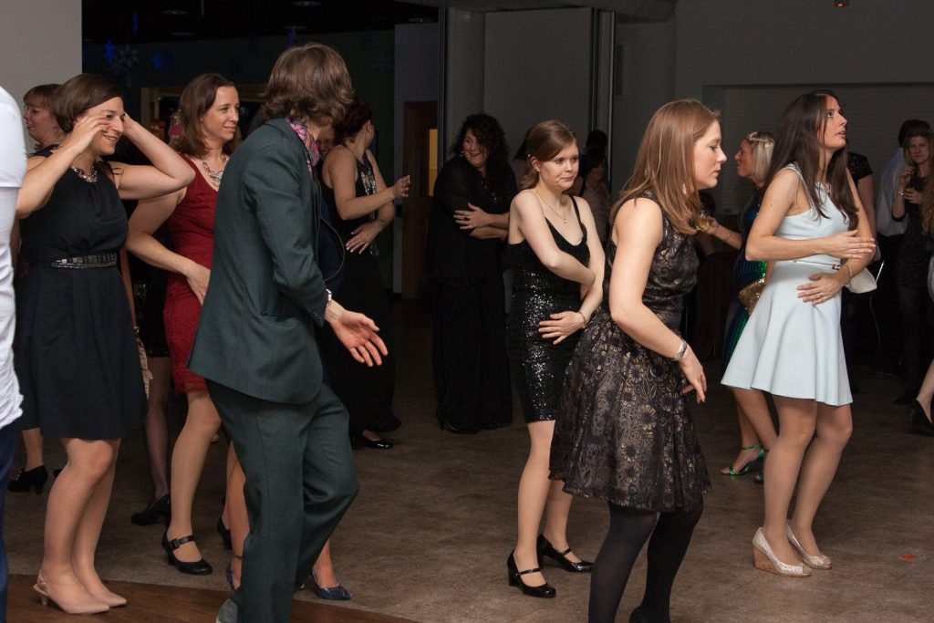 Guests dancing at a party
